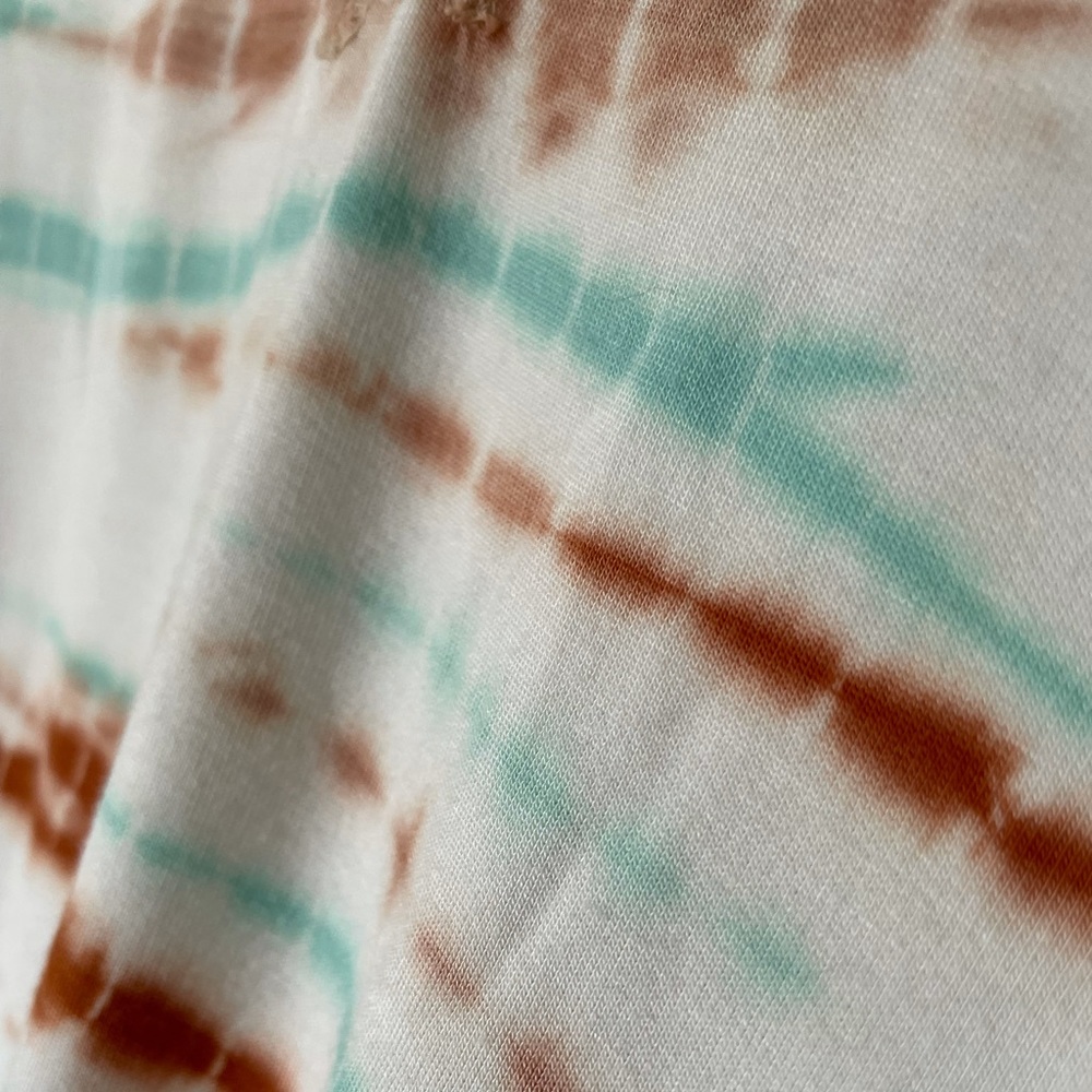 YOUNG FABULOUS AND BROKE TIE DYED SWEATSHIRT KNIT TOP SOFT WHITE LOOSE - Picture 4 of 7